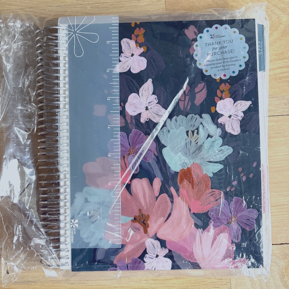 Erin Condren 6-Month Spiral Daily Life Planner (July - Dec 2025) | 7x9